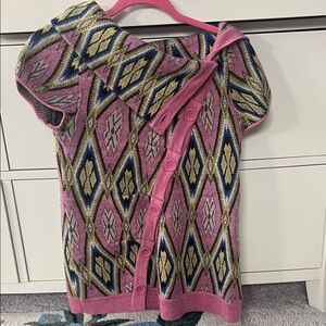 Anthropologie (moth) diamond print wool sweater XS